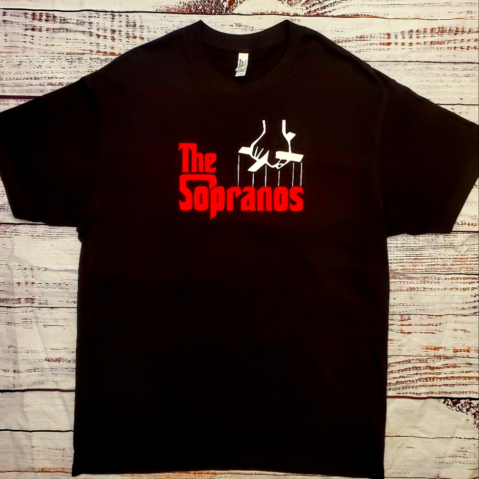 The Sopranos Godafather Logo Black TShirt The Sopranos Godafather Logo Black TShirt